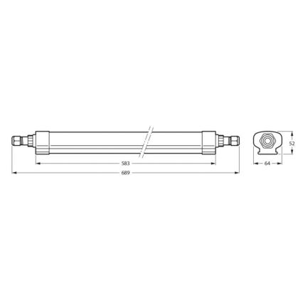 Philips WT060C LED18S/840 PSU TW1 L600 - LED Tehnična svetilka LEDINAIRE LED/16,5W/230V 4000K IP65
