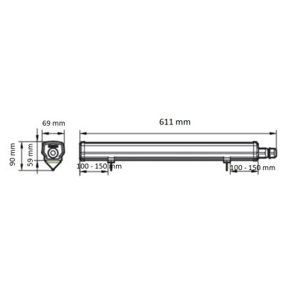 Philips - LED tehnično svetilo LEDINAIRE LED/15W/230V 60 cm IP66
