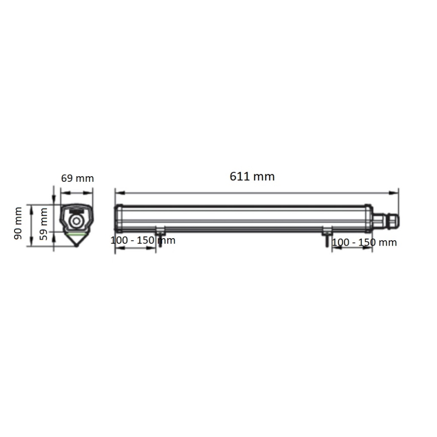 Philips - LED tehnično svetilo LEDINAIRE LED/15W/230V 60 cm IP66