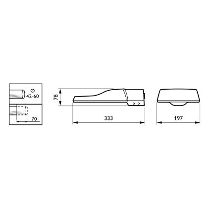 Philips - LED ulična svetilka CORELINE MALAGA LED/25W/230V 4000K IP65