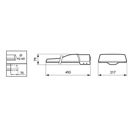 Philips - LED Ulična svetilka CORELINE MALAGA LED/47W/230V 4000K IP65