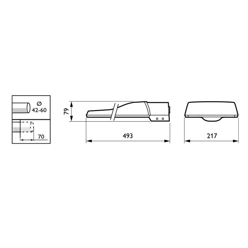 Philips - LED Ulična svetilka CORELINE MALAGA LED/47W/230V 4000K IP65