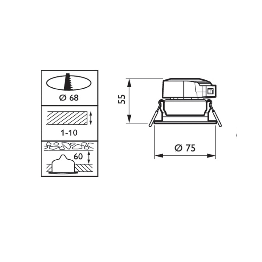 Philips - LED Vgradna svetilka CLEARCCENT LED/6W/230V 3000K