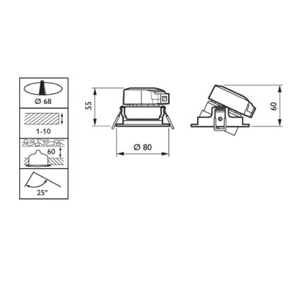 Philips - LED Vgradna svetilka CLEARCCENT LED/6W/230V 4000K