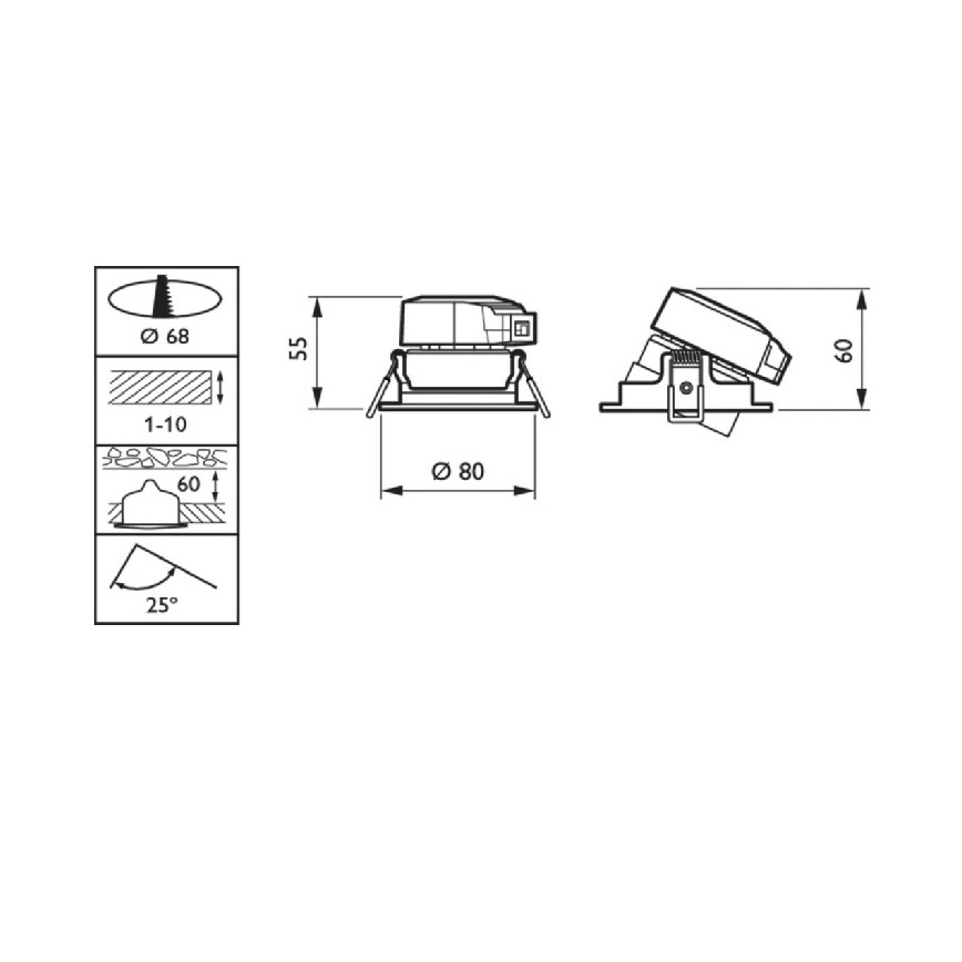 Philips - LED Vgradna svetilka CLEARCCENT LED/6W/230V 4000K