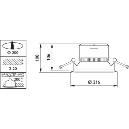 Philips - LED Vgradna svetilka CORELINE LED/19W/230V