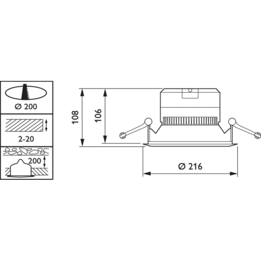 Philips - LED Vgradna svetilka CORELINE LED/19W/230V