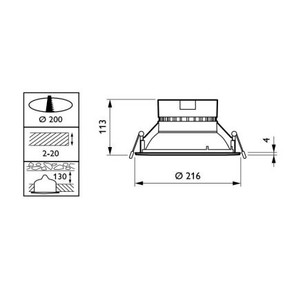 Philips - LED Vgradna svetilka CORELINE LED/22W/230V 4000K