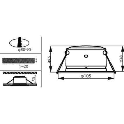 Philips - LED Vgradna svetilka LED/2,2W/230V 3000K