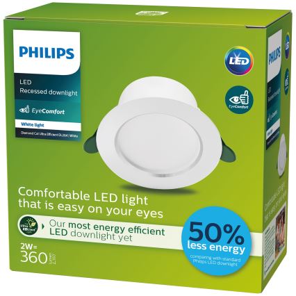 Philips - LED Vgradna svetilka LED/2W/230V 3000K