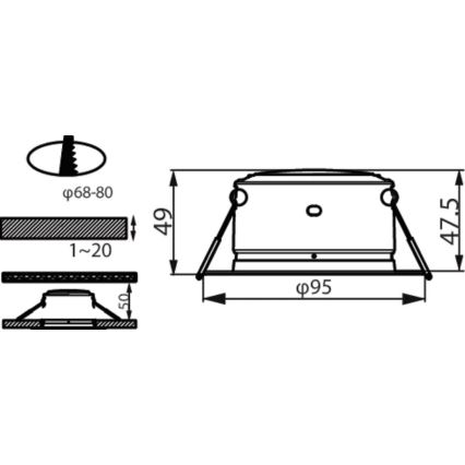 Philips - LED Vgradna svetilka LED/3,5W/230V 4000K