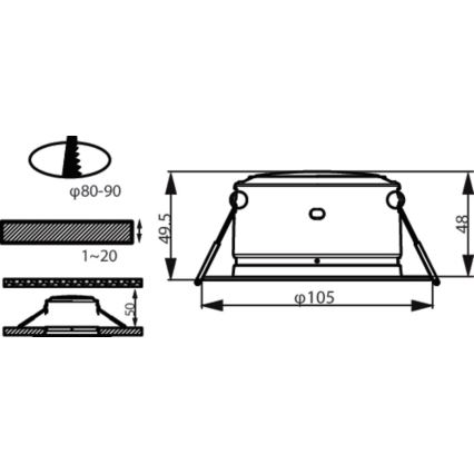 Philips - LED Vgradna svetilka LED/4,5W/230V 4000K