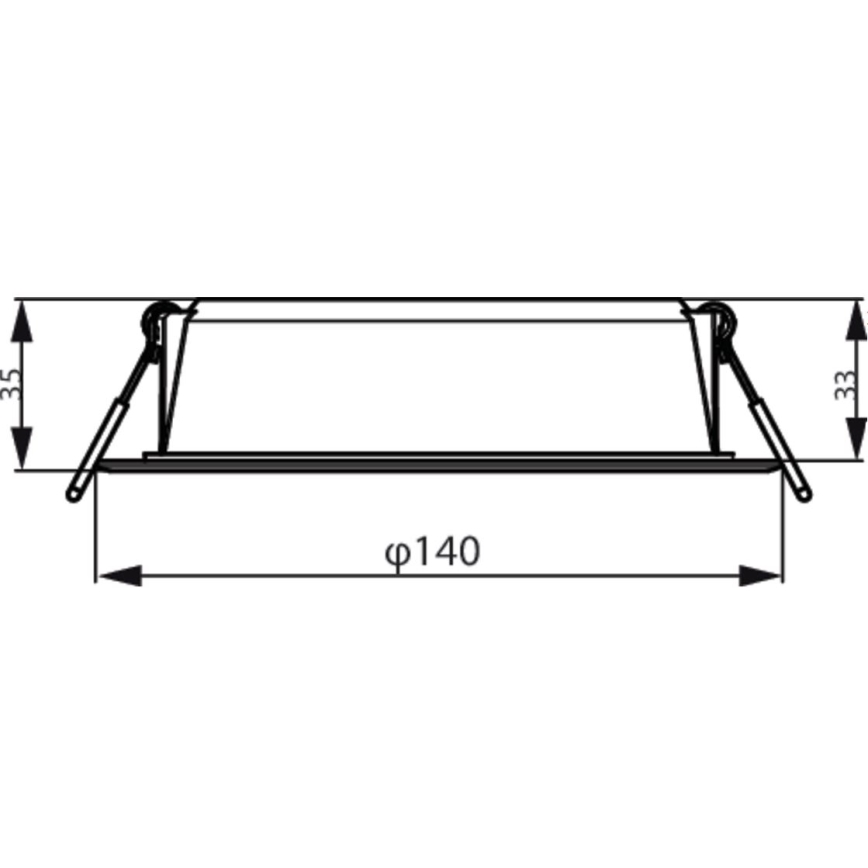Philips - LED Vgradna svetilka MESON LED/12,5W/230V 4000K