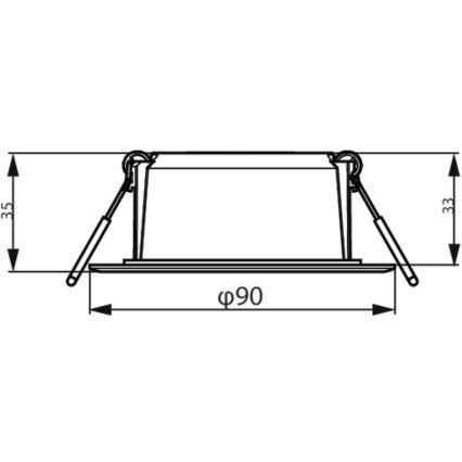 Philips - LED Vgradna svetilka MESON LED/5,5W/230V 3000K