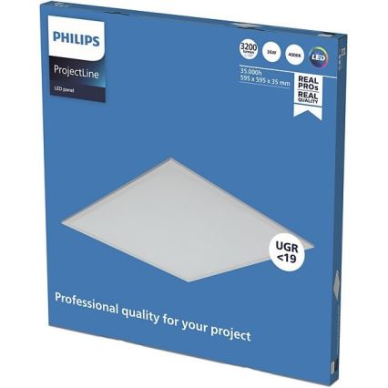 Philips - LED Vgradna svetilka PROJECTLINE LED/36W/230V 59,5x59,5 cm