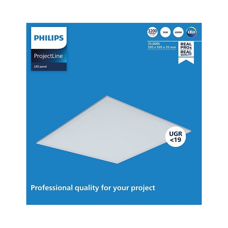 Philips - LED Vgradna svetilka PROJECTLINE LED/36W/230V 59,5x59,5 cm