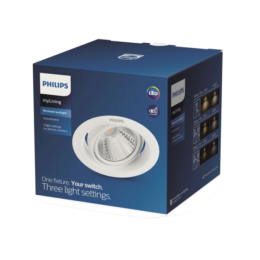 Philips - LED Vgradna svetilka LED/4,5W/230V 2700K