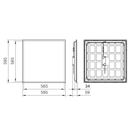 Philips - LED Vgradni panel LED/34W/230V 4000K UGR&lt;22 IP40