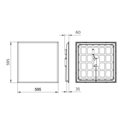 Philips - LED Vgradni panel LEDINAIRE LED/34W/230V 60x60 cm 4000K