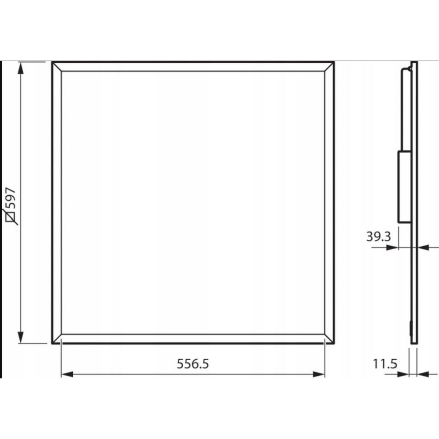 Philips RC065B LED34S/840 PSU W60L60 NOC - LED Vgradni panel LEDINAIRE LED/38W/230V
