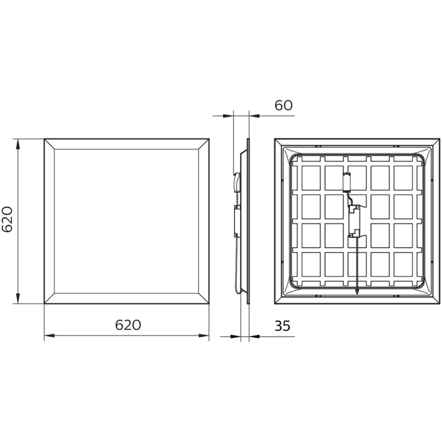 Philips - LED vgradni panel PROJECTLINE LED/36W/230V 62x62 cm