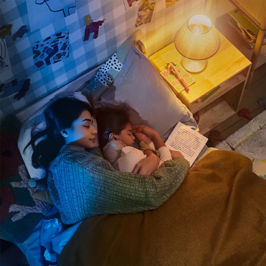 Philips - LED zatemljiv stropni ventilator OLAS LED/24W/230V premer 106 cm bela/rjava + daljinski upravljalnik