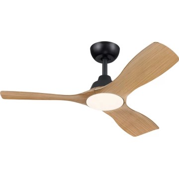 Philips - LED zatemljiv stropni ventilator OLAS LED/24W/230V premer 106 cm črna/rjava + z daljinskim upravljalnikom