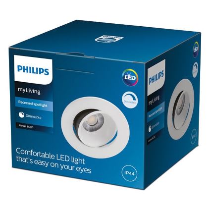 Philips - LED Zatemnitvena kopalniška vgradna svetilka ABROSA 1xLED/9W/230V IP44