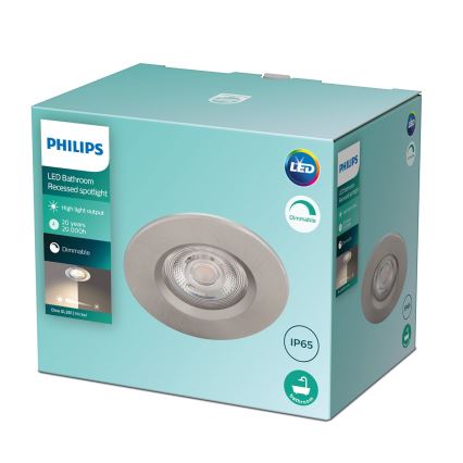 Philips - LED Zatemnitvena kopalniška svetilka LED/5W/230V 2700K IP65