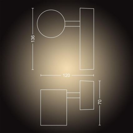 Philips - LED Zatemnitvena kopalniška svetilka Hue ADORE 1xGU10/5W/230V IP44 + Daljinski upravljalnik