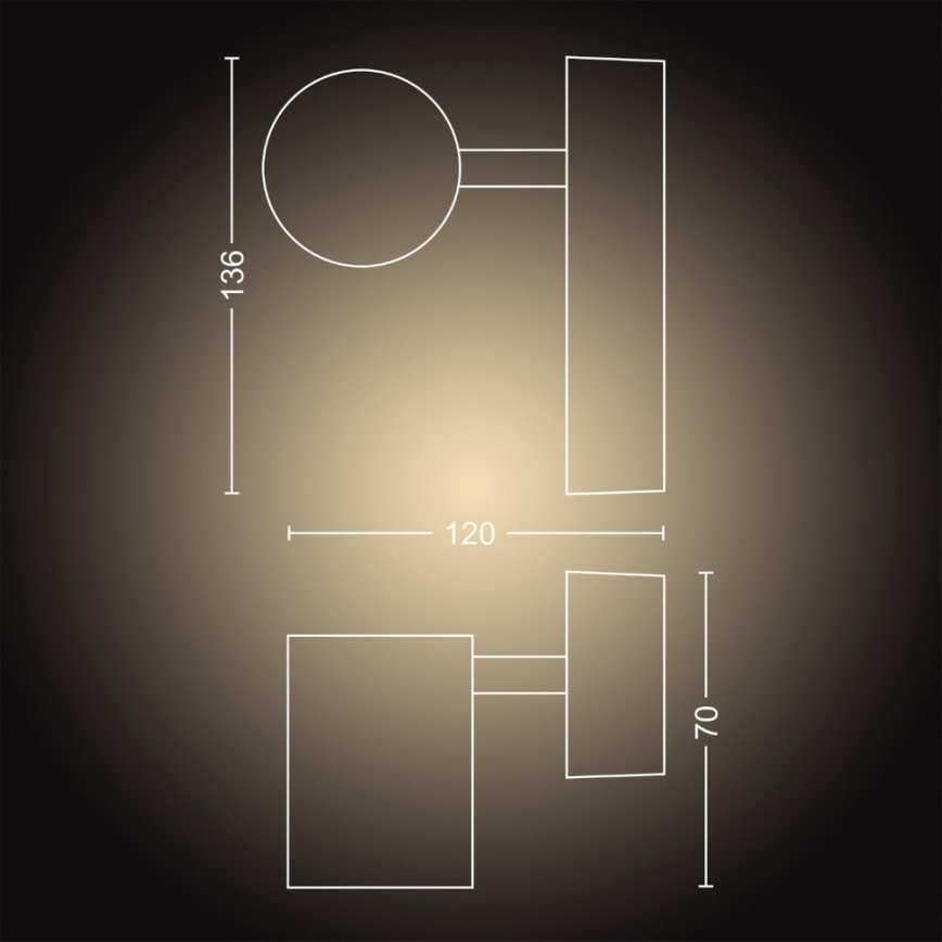 Philips - LED Zatemnitvena kopalniška svetilka Hue ADORE 1xGU10/5W/230V IP44 + Daljinski upravljalnik