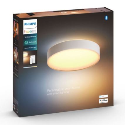 Philips - LED Zatemnitvena kopalniška svetilka Hue DEVERE LED/19,2W/230V IP44 pr. 381 mm 2200-6500K + Daljinski upravljalnik