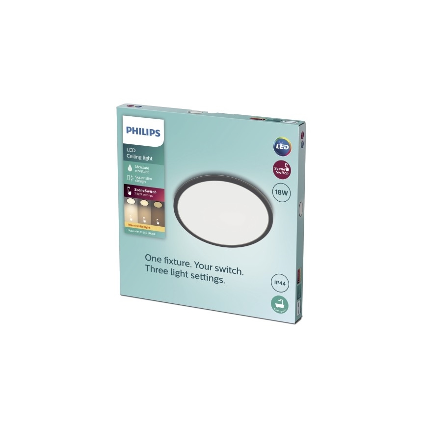 Philips - LED Zatemnitvena kopalniška stropna svetilka SCENE SWITCH LED/18W/230V IP44 2700K