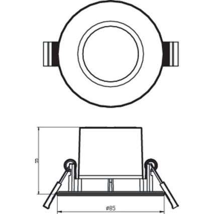 Philips - LED Zatemnitvena kopalniška vgradna svetilka DIVE 1xLED/5W/230V IP65