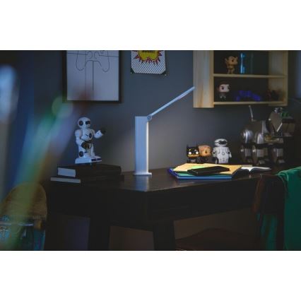 Philips - LED Zatemnitvena namizna svetilka na dotik AMBER LED/5W/5V 1800 mAh bela