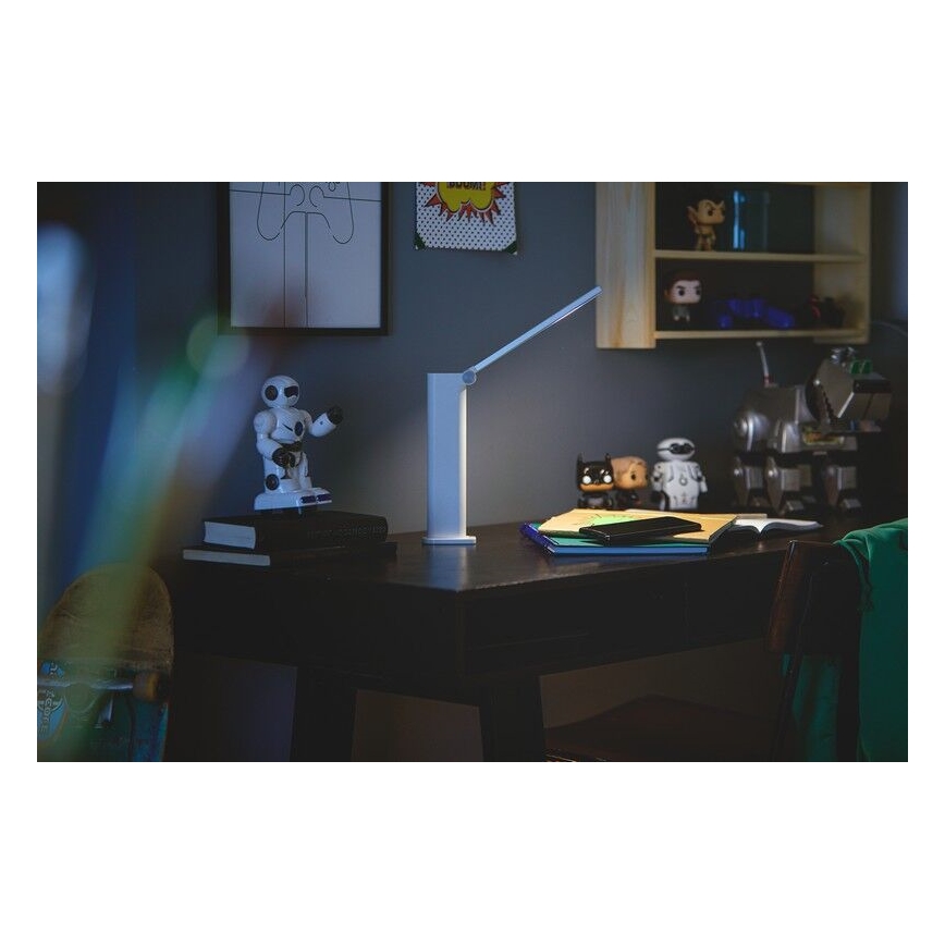 Philips - LED Zatemnitvena namizna svetilka na dotik AMBER LED/5W/5V 1800 mAh bela