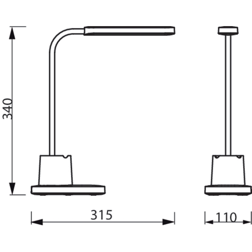 Philips - LED Zatemnitvena namizna svetilka na dotik BUCKET LED/7W/5V 1800 mAh 3000/4000/5700K CRI 90
