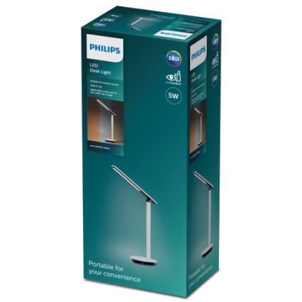 Philips - LED Zatemnitvena namizna svetilka na dotik ROCK LED/5W/5V 1800 mAh