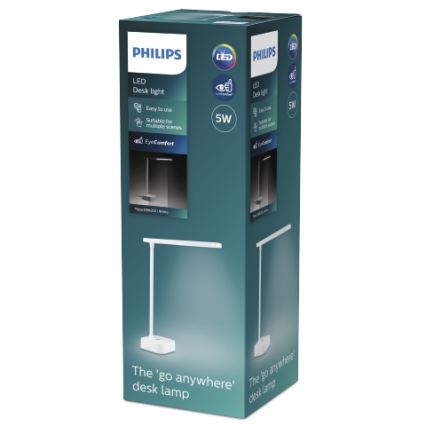 Philips - LED Zatemnitvena namizna svetilka na dotik TILPA LED/5W/5V 1800 mAh