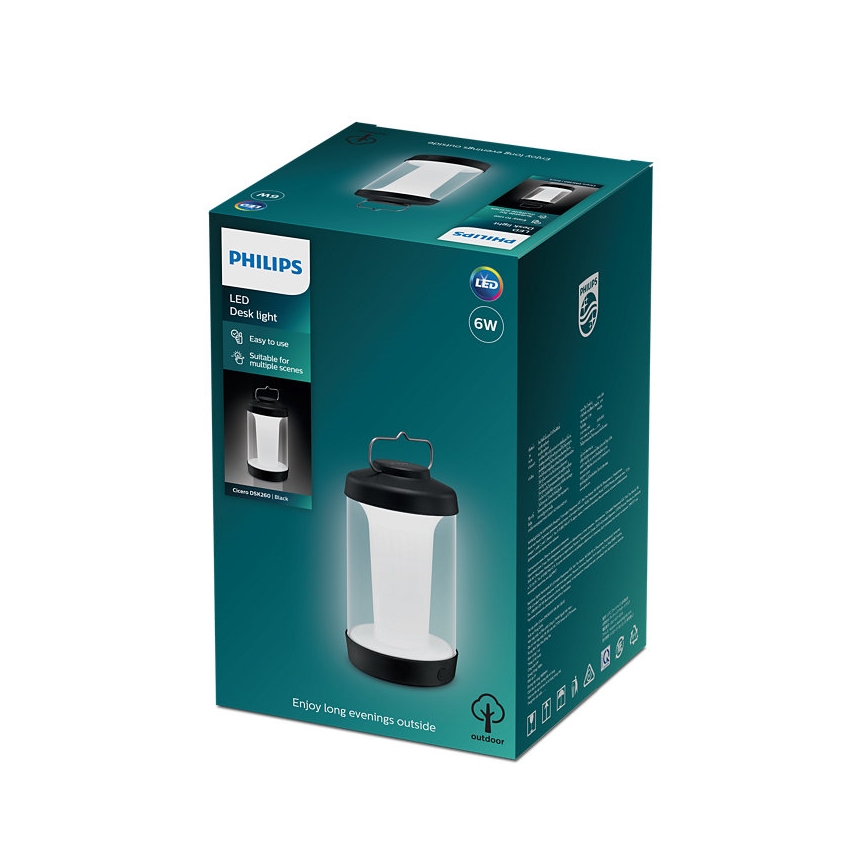 Philips - LED Zatemnitvena prenosni svetilka CICERO LED/6W/5V 4000 mAh IP54