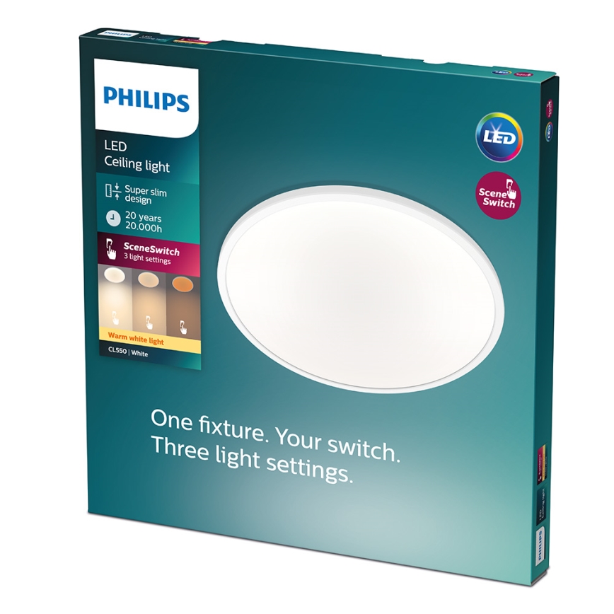 Philips - LED Zatemnitvena stropna svetilka CLEAR 1xLED/18W/230V 2700K
