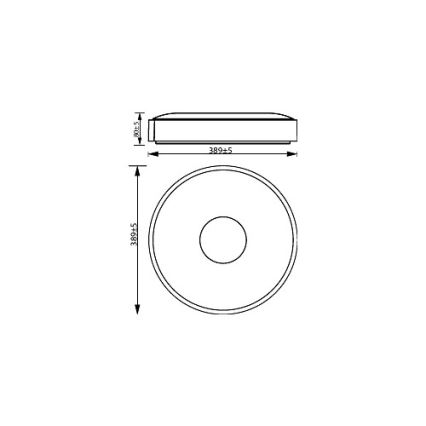 Philips - LED Zatemnitvena stropna svetilka COINER SCENE SWITCH LED/24W/230V 2700K črna