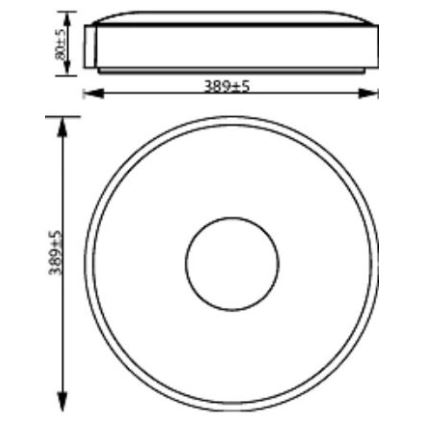 Philips - LED Zatemnitvena stropna svetilka COINER SCENE SWITCH LED/24W/230V 4000K črna