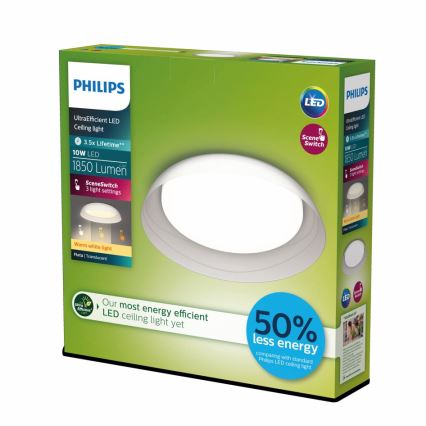 Philips - LED Zatemnitvena stropna svetilka FLETA SCENE SWITCH LED/10W/230V 2700K prozorna
