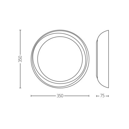 Philips - LED Zatemnitvena stropna svetilka FLETA SCENE SWITCH LED/10W/230V 2700K prozorna