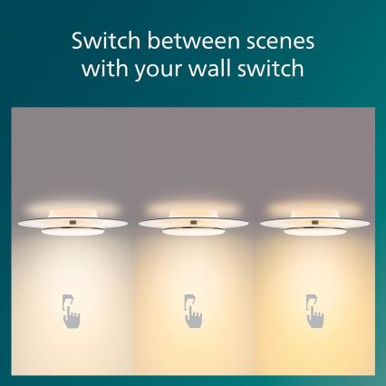 Philips- LED Zatemnitvena stropna svetilka SCENE SWITCH LED/30W/230V 2700K črna