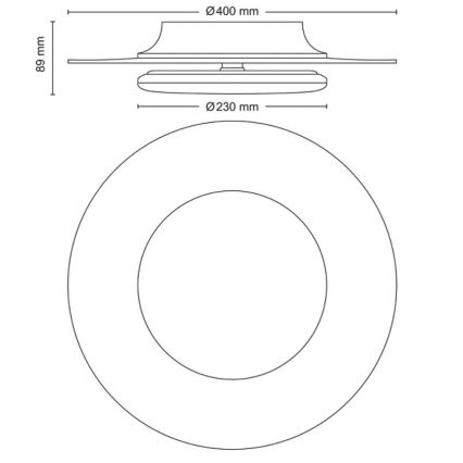 Philips- LED Zatemnitvena stropna svetilka SCENE SWITCH LED/30W/230V 2700K črna