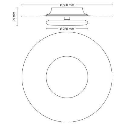 Philips- LED Zatemnitvena stropna svetilka SCENE SWITCH LED/40W/230V 2700K srebrna