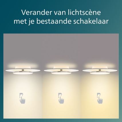 Philips- LED Zatemnitvena stropna svetilka SCENE SWITCH LED/40W/230V 2700K črna