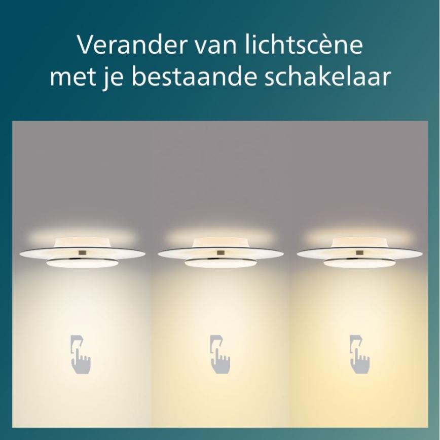 Philips- LED Zatemnitvena stropna svetilka SCENE SWITCH LED/40W/230V 2700K črna